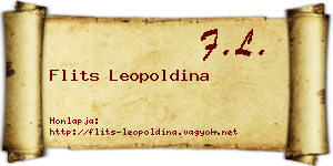 Flits Leopoldina névjegykártya